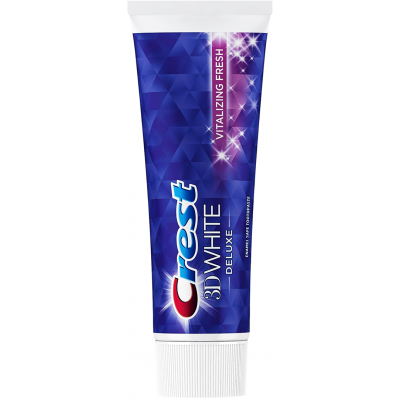 CREST 3D WHITE DELUXE TOOTHPASTE 3 BENEFITS IN 1 VITALIZING FRESH 75 ML